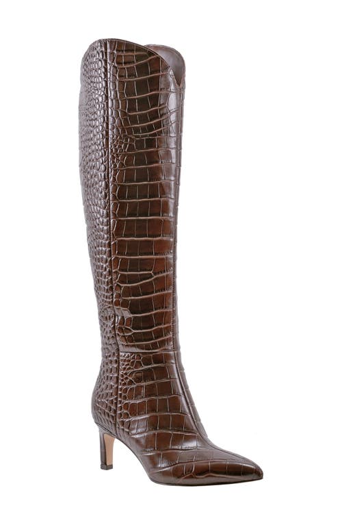 MARC FISHER LTD MARC FISHER LTD QUINNIE CROC EMBOSSED OVER THE KNEE BOOT 