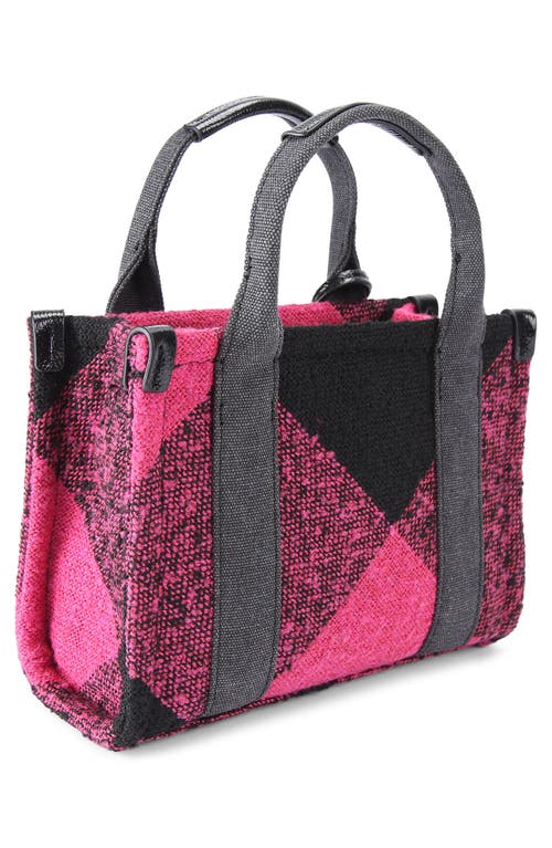 Kurt Geiger London Extra Small Southbank Tweed Tote In Open Pink
