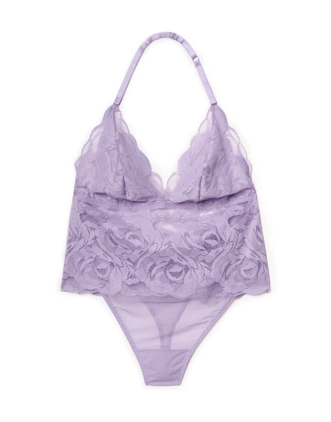 Shop Adore Me Esme Lace Bodysuit Lingerie In Medium Purple