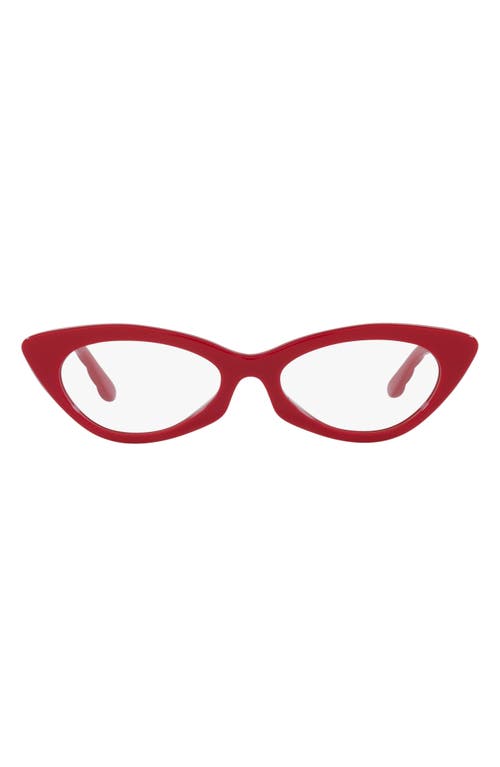 Tory Burch 52mm Irregular Optical Glasses in Red at Nordstrom