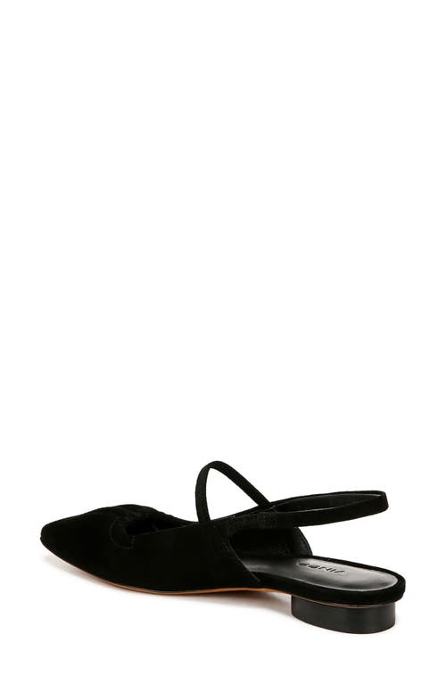 Shop Vince Venice Slingback Flat In Black Suede