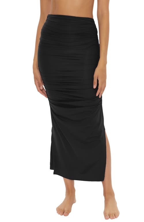 Becca Color Code Shirred Cover-Up Skirt in Fig