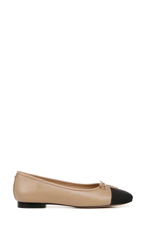 Shop Sam Edelman Marley Ballet Flat In Soft Beige/black