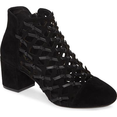 Cecelia New York Laser Cut Knotted Bootie, Black