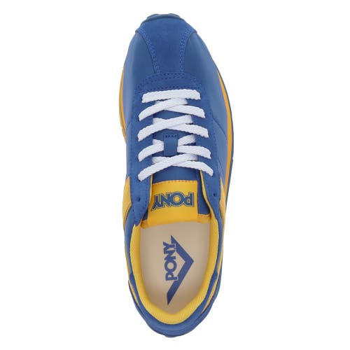 Shop Pony Run 78 Sneakers In Blue/yellow