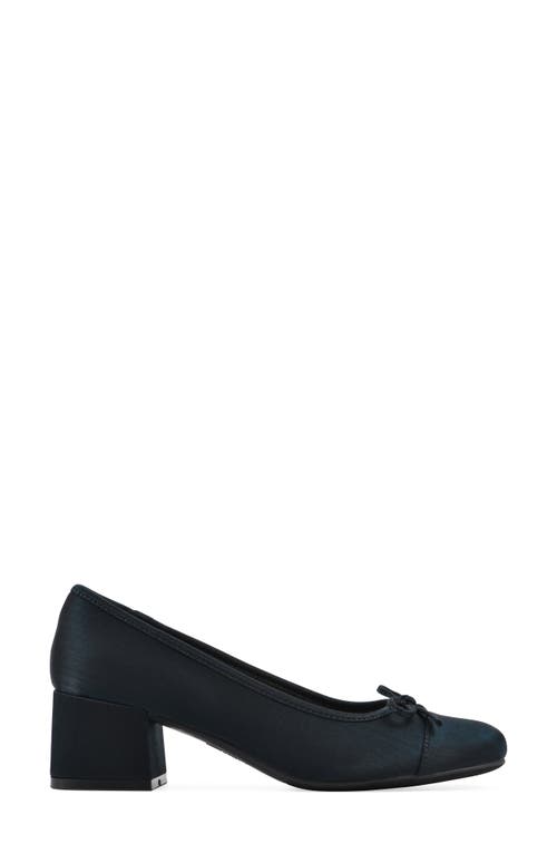 Cliffs By White Mountain Lately Round Toe Pump In Midnight Blue Shimmer Fabric