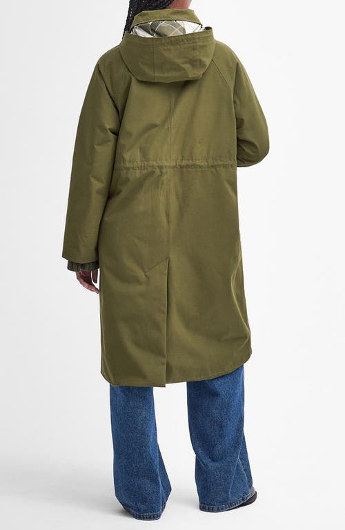 Barbour Francis Waterproof Insulated Coat With Removable Hood In Ancient Loden Tartan