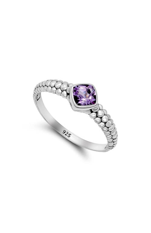 Samuel B. Stone Cushion Ring In Purple