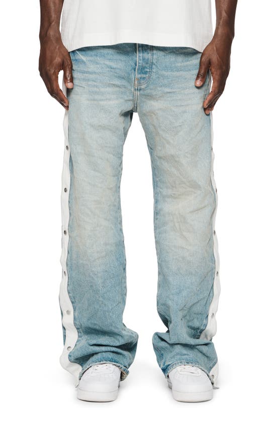 Shop Purple Brand Relaxed Teraway Straight Leg Jeans In Light Indigo