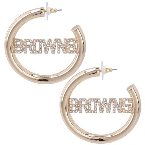 Baublebar Women's Gold Jacksonville Jaguars Team Hoop Earrings