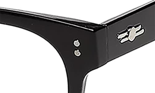 Fifth & Ninth Sage 53mm Round Blue Light Blocking Glasses In Black/clear