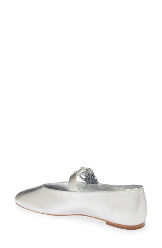 Reformation Bethany Ballet Flat In Silver