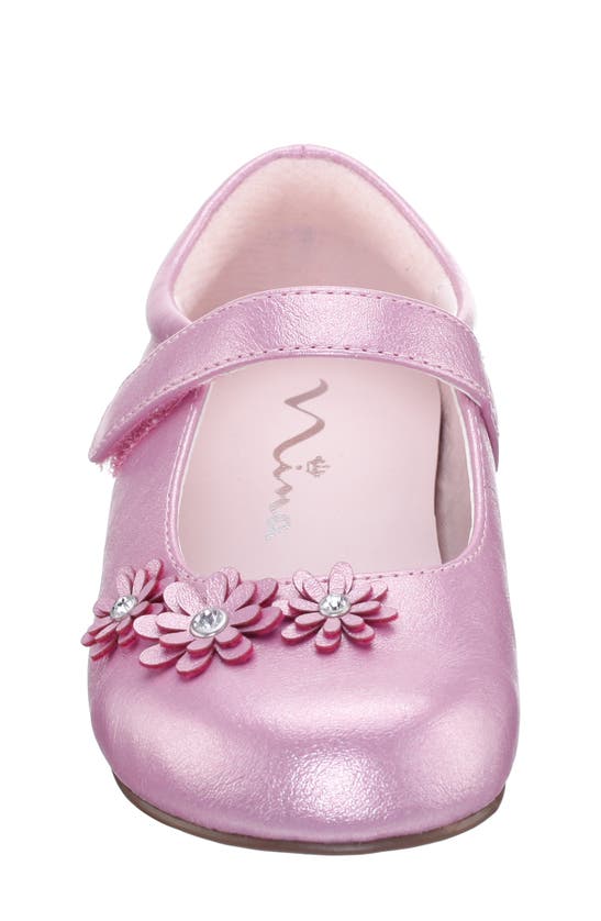 Shop Nina Kids' Daisy Mary Jane Flat In Light Pink Shimmer