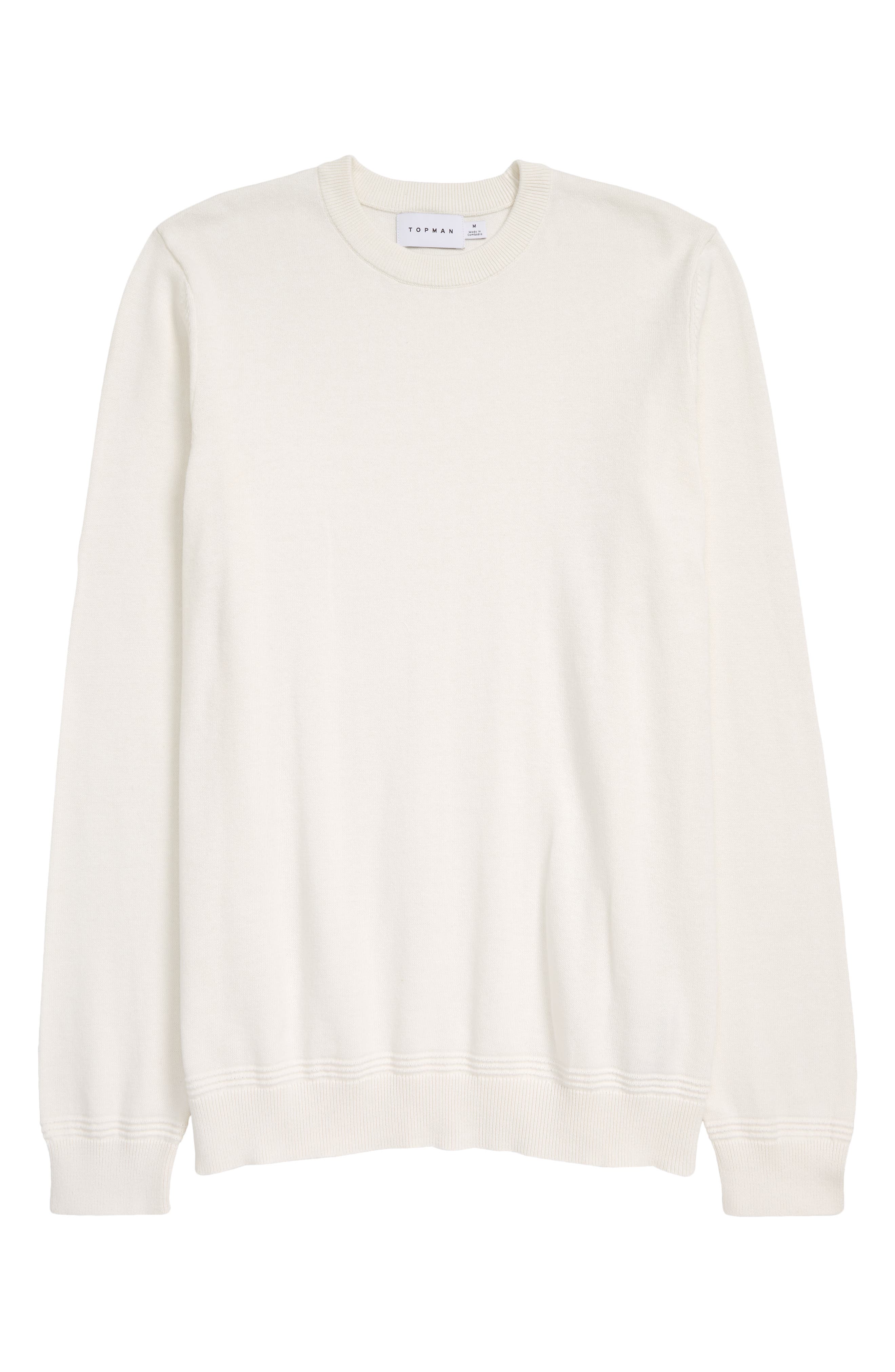 white crew neck sweaters