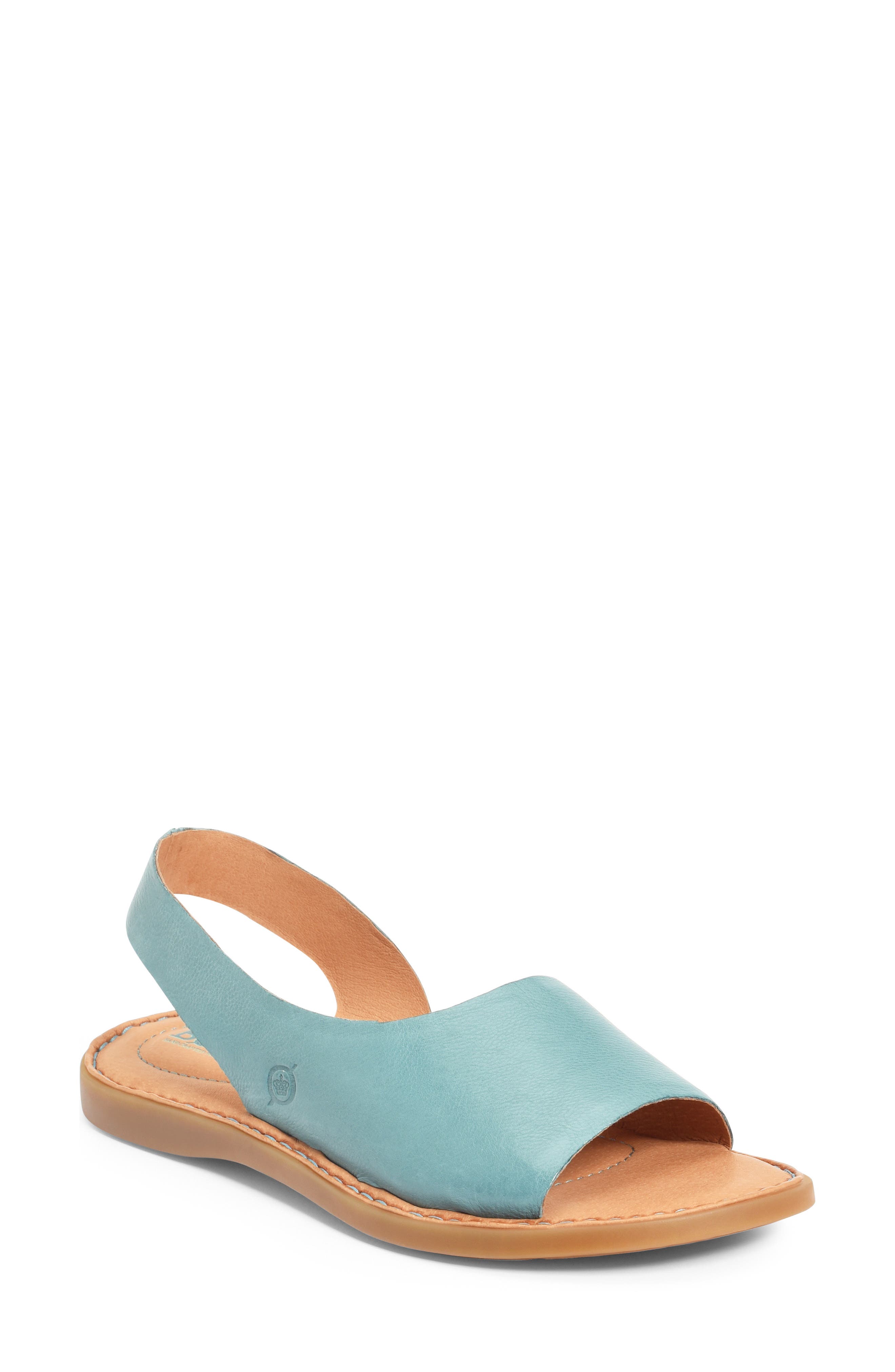 turquoise flat sandals