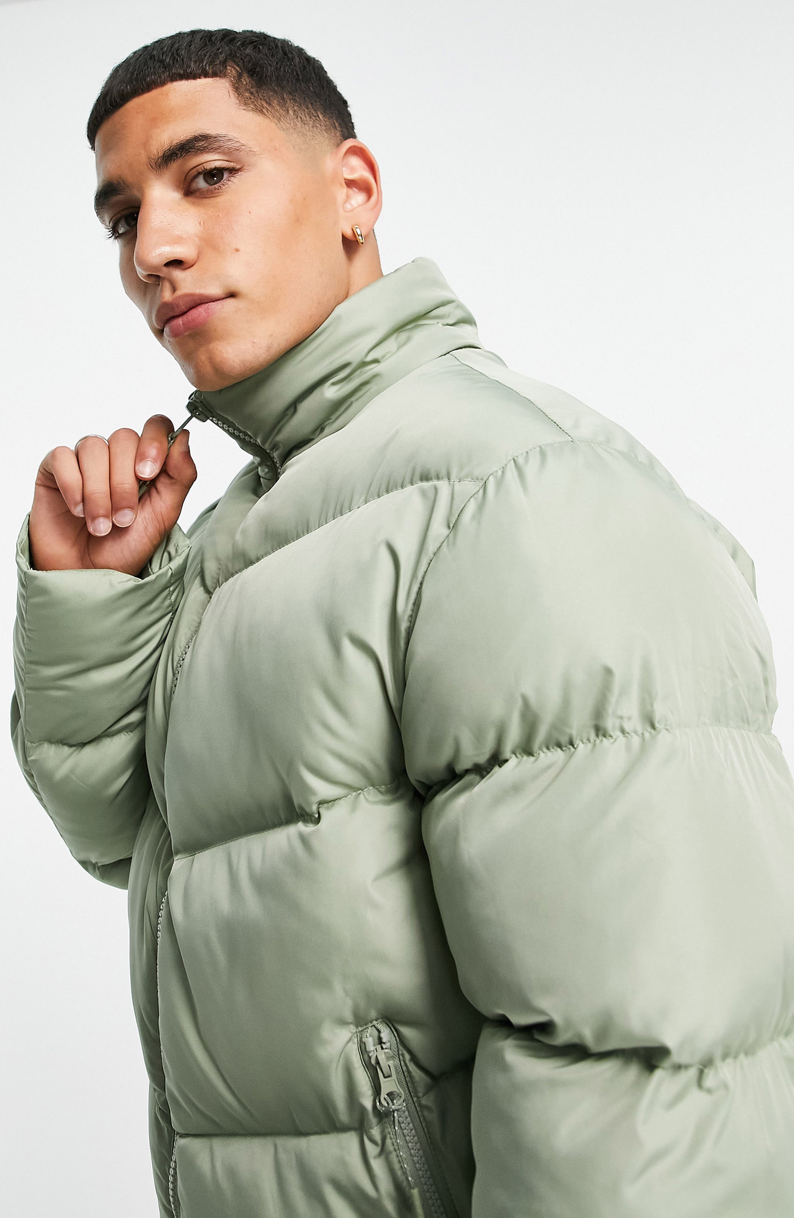 ASOS Design Puffer Jacket in Green