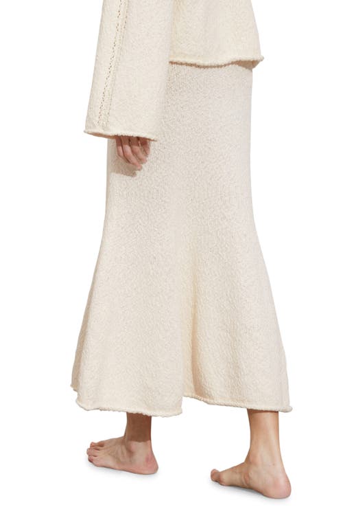 Shop & Other Stories Texture Maxi Sweater Skirt In White Dusty Light