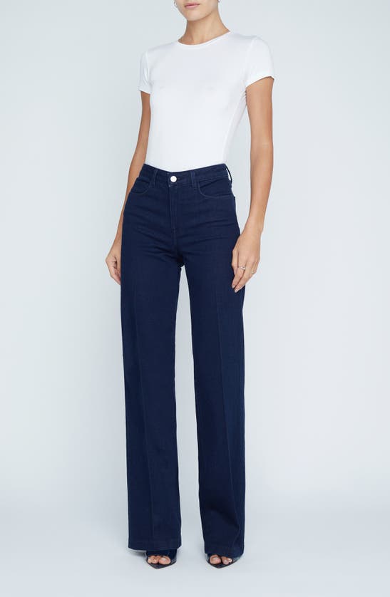 Shop L Agence Clayton Wide Leg Jeans In Palomino