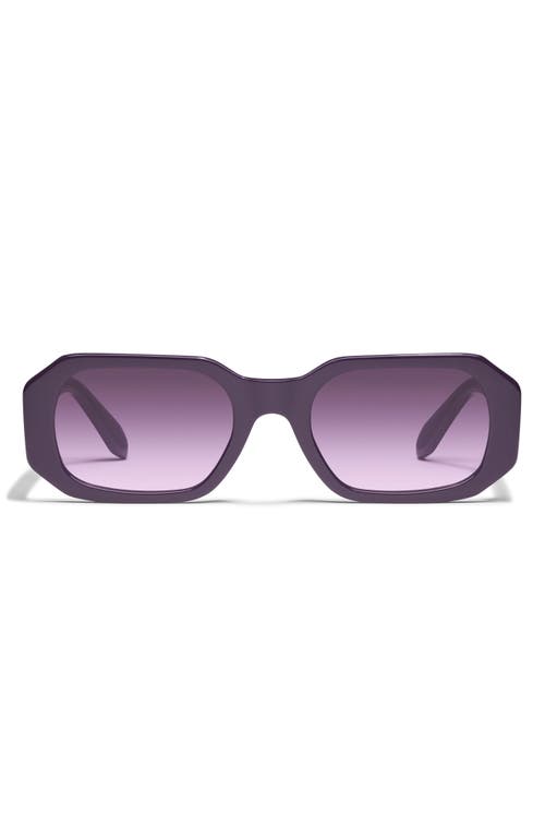 Shop Quay Hyped Up 38mm Gradient Square Sunglasses In Amethyst/dark Amethyst