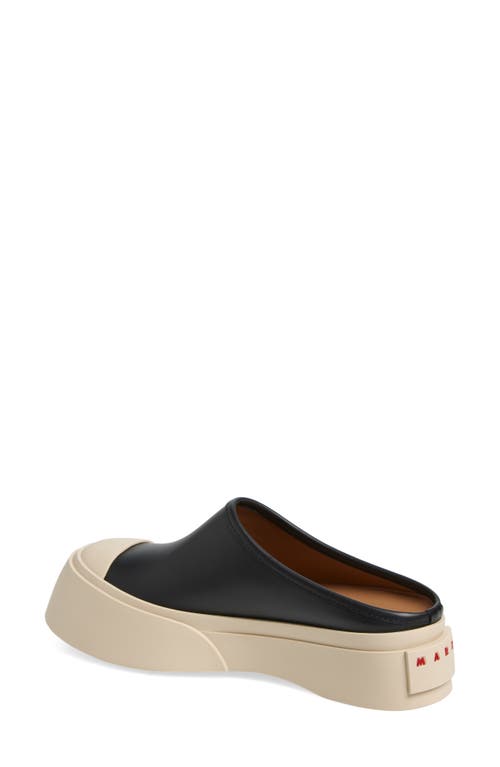 Shop Marni Pablo Leather Mule Sneaker In Black