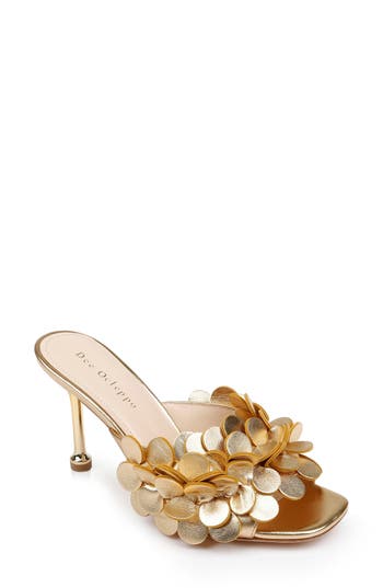 Dee Ocleppo Women's London Embellished Metallic-leather Sandal In Gold Leather