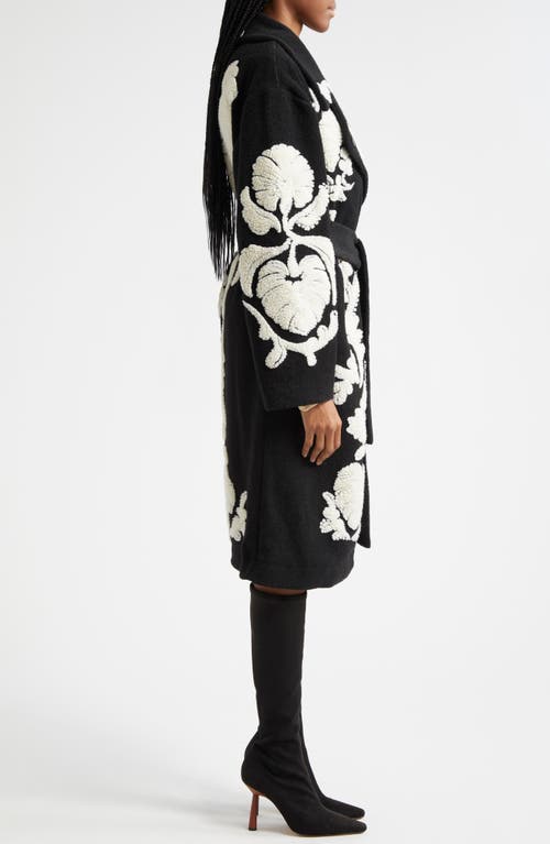 Shop Farm Rio Helen Sculpted Fleece Wrap Coat In Helen Black