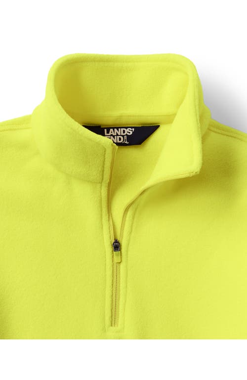 Shop Lands' End Plus Size Anyweather Fleece Quarter Zip Pullover In Sunlight Lime