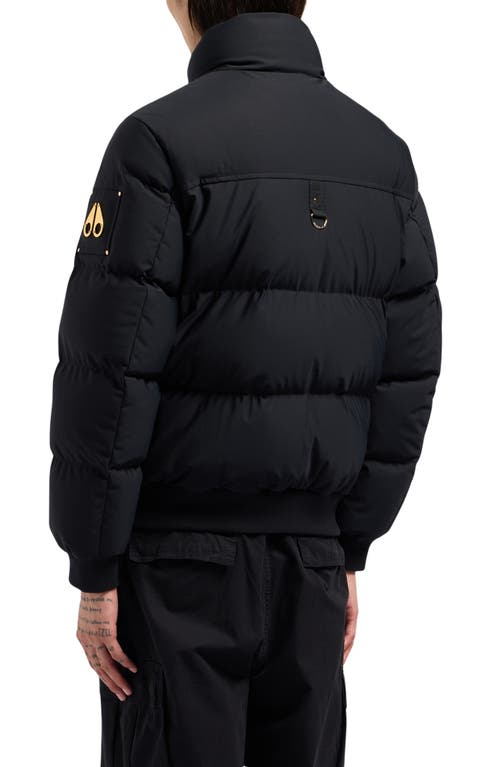 Moose Knuckles High Point Gold Series 800 Fill Power Down Bomber Jacket In Black