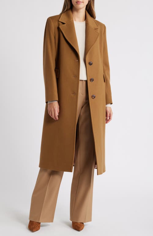 Fleurette Isla Double-breasted Long Cashmere Coat In Vicuna