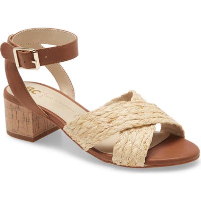 Bc Footwear Smell The Roses Vegan Ankle Strap Sandal, Brown