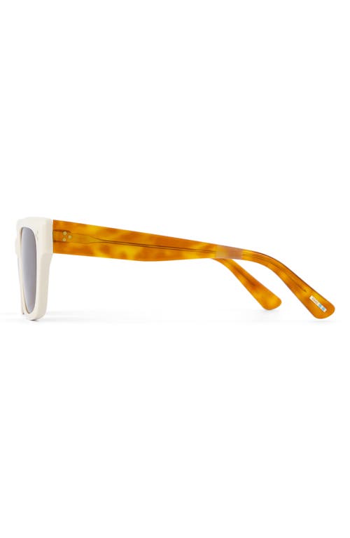 Shop Toms Madison 53mm Square Sunglasses In Chalk/honey Tortoise