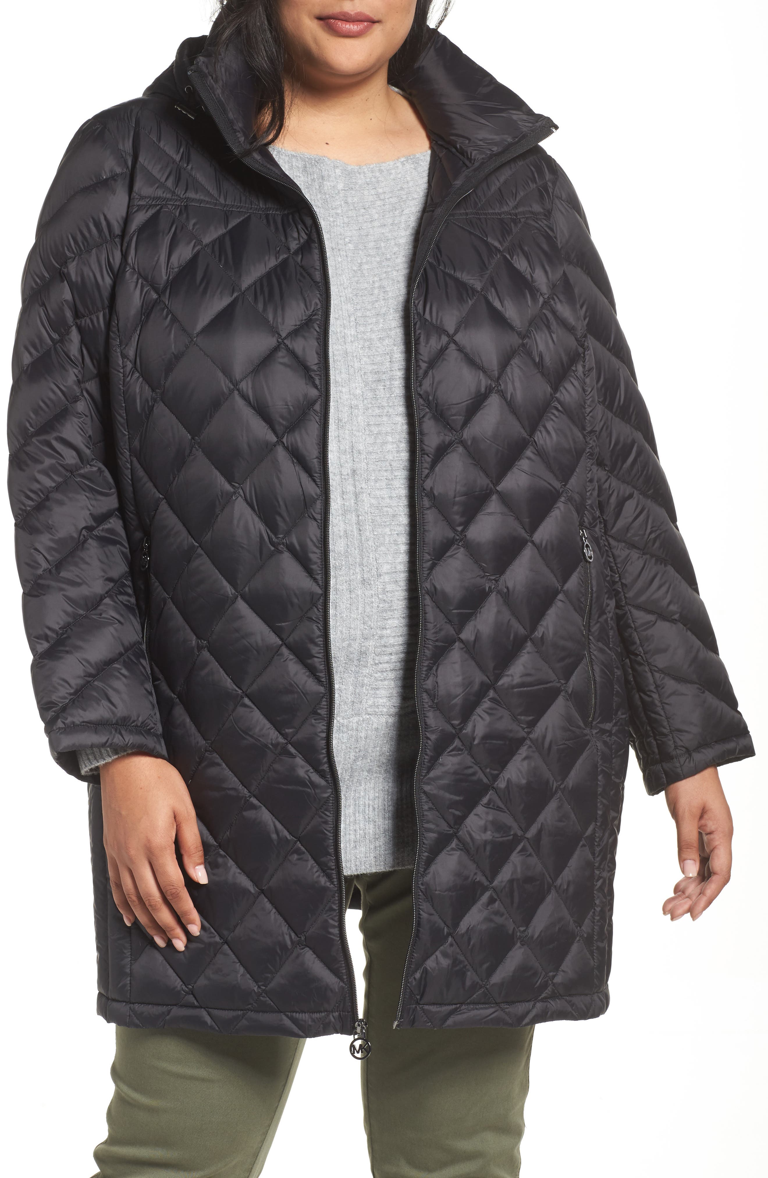 michael kors diamond quilted down jacket