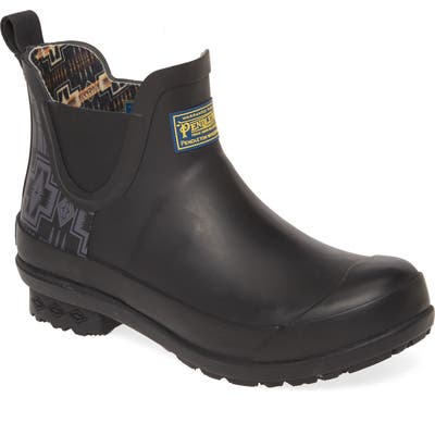 Pendleton Harding Waterproof Chelsea Rain Boot, Black