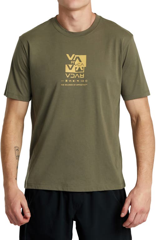 Splitter Stacks Performance Graphic T-Shirt in Olive