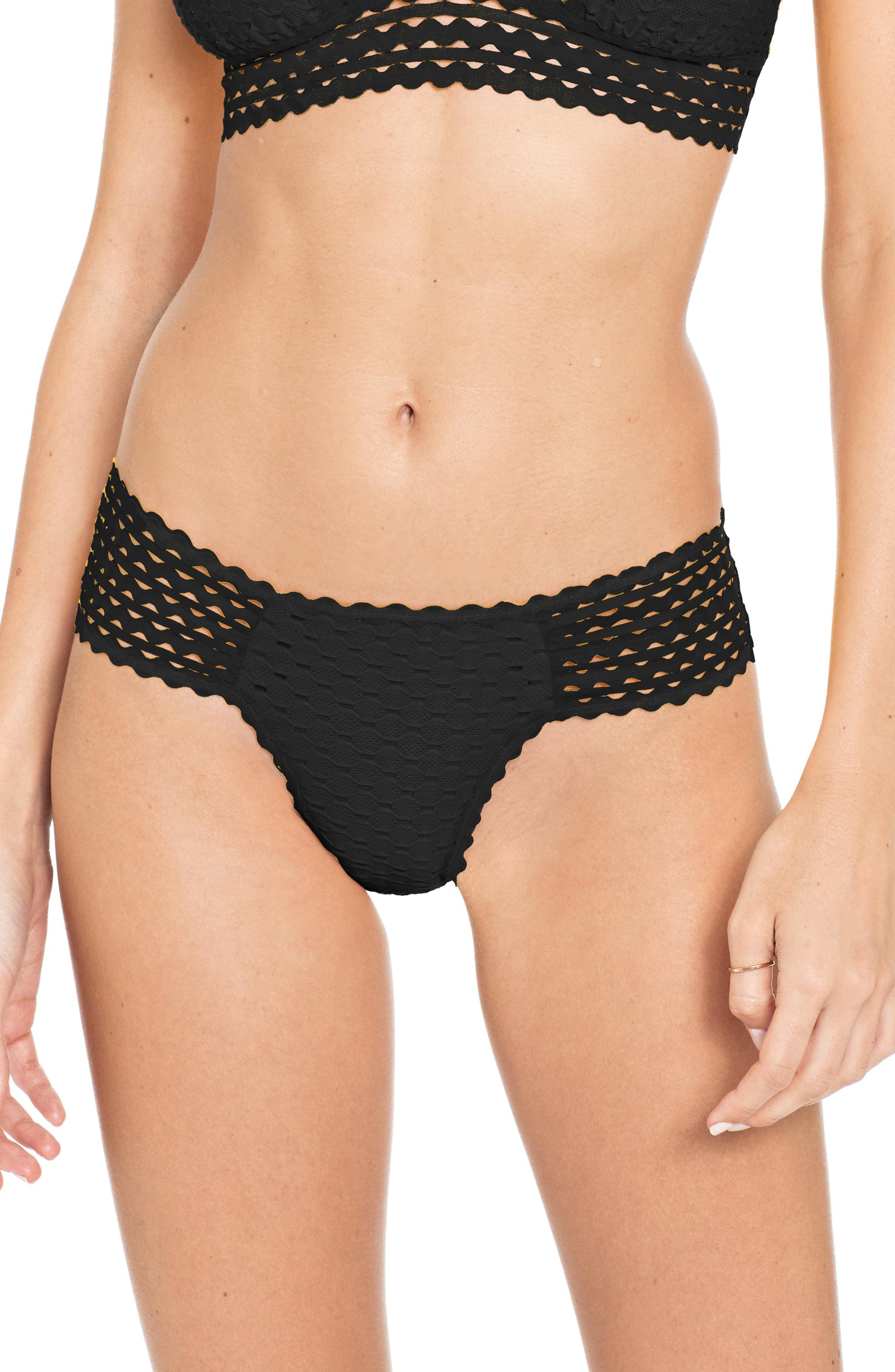 Robin Piccone Chira Bikini Bottoms, Black