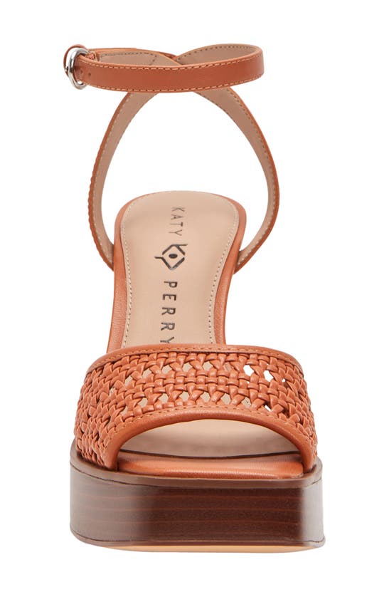 Shop Katy Perry The Steady Ankle Strap Platform Sandal In Ginger Biscuit