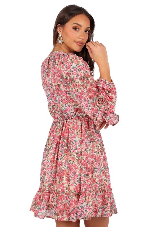 Petal And Pup Petal & Pup Reese Floral Long Sleeve Minidress In Pink