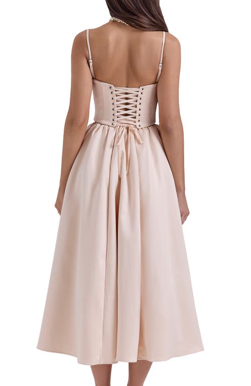House Of Cb Perfect Midi Dress In Tender Peach