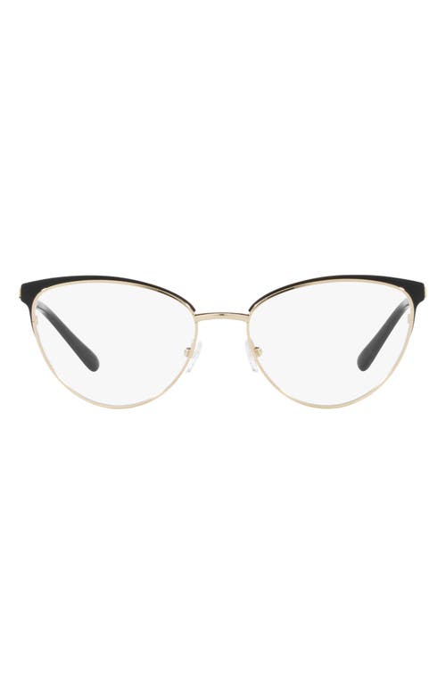 Michael Kors Marsaille 55mm Cat Eye Optical Glasses in Light Gold at Nordstrom