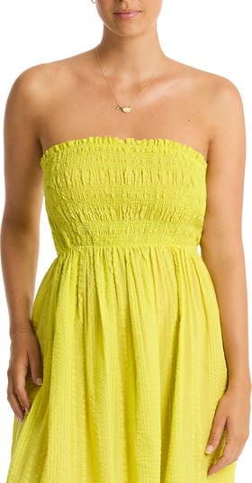 Cotton strapless outlet dress