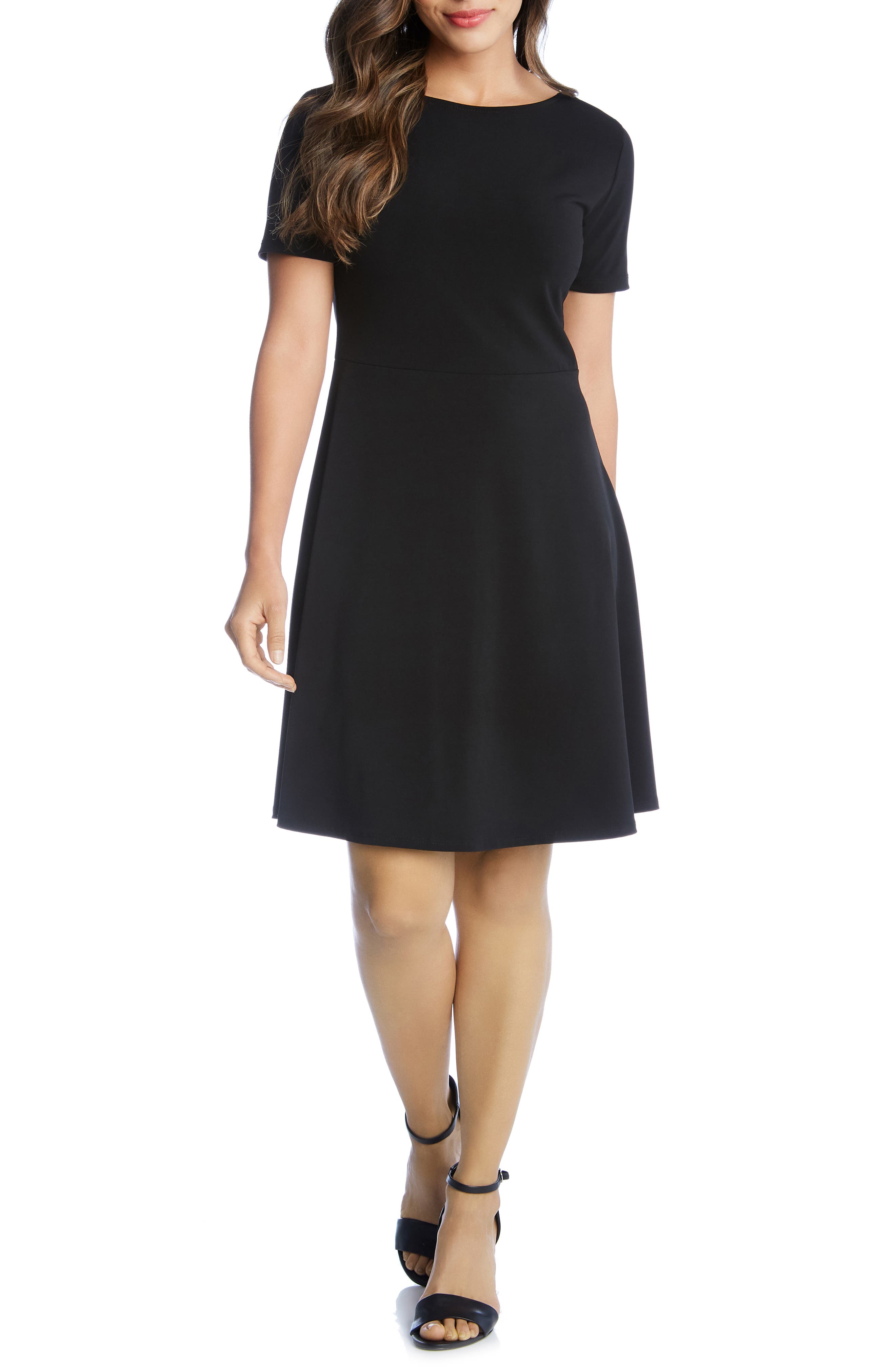 Karen Kane Short Sleeve Dress, Black