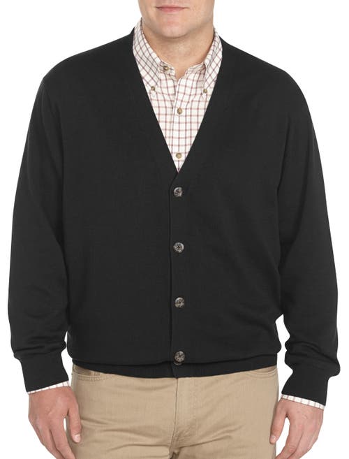 Shop Harbor Bay By Dxl V-neck Cardigan In Black