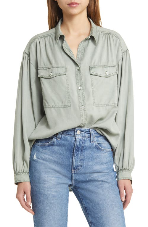 Rails Soren Tencel lyocell Button-Up Shirt Sage Denim at Nordstrom,