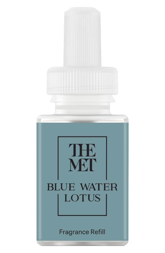 Shop Pura X The Met Egyptian Sandalwood Diffuser Fragrance Refill In Blue Water Lotus