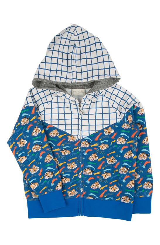 Shop Miki Miette Kids' Wild Thing Mix Print Zip-up Hoodie In Wildthing