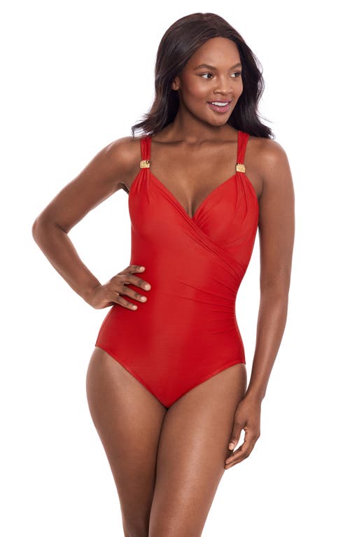 Shop Miraclesuit ® Razzle Dazzle Siren One-piece Swimsuit In Cayenne