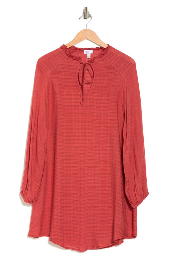 Shop Nordstrom Rack Long Sleeve Cover-up Dress In Rust Spice