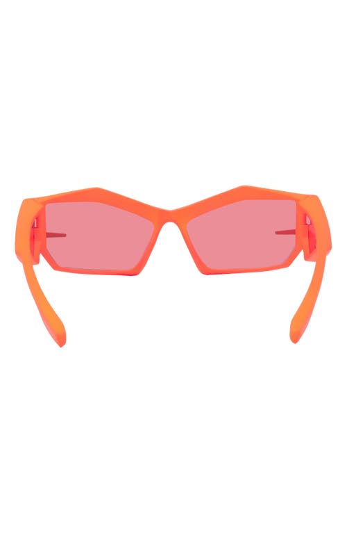 Shop Givenchy Giv Cut 69mm Oversize Geometric Sunglasses In Matte Orange/smoke Mirror