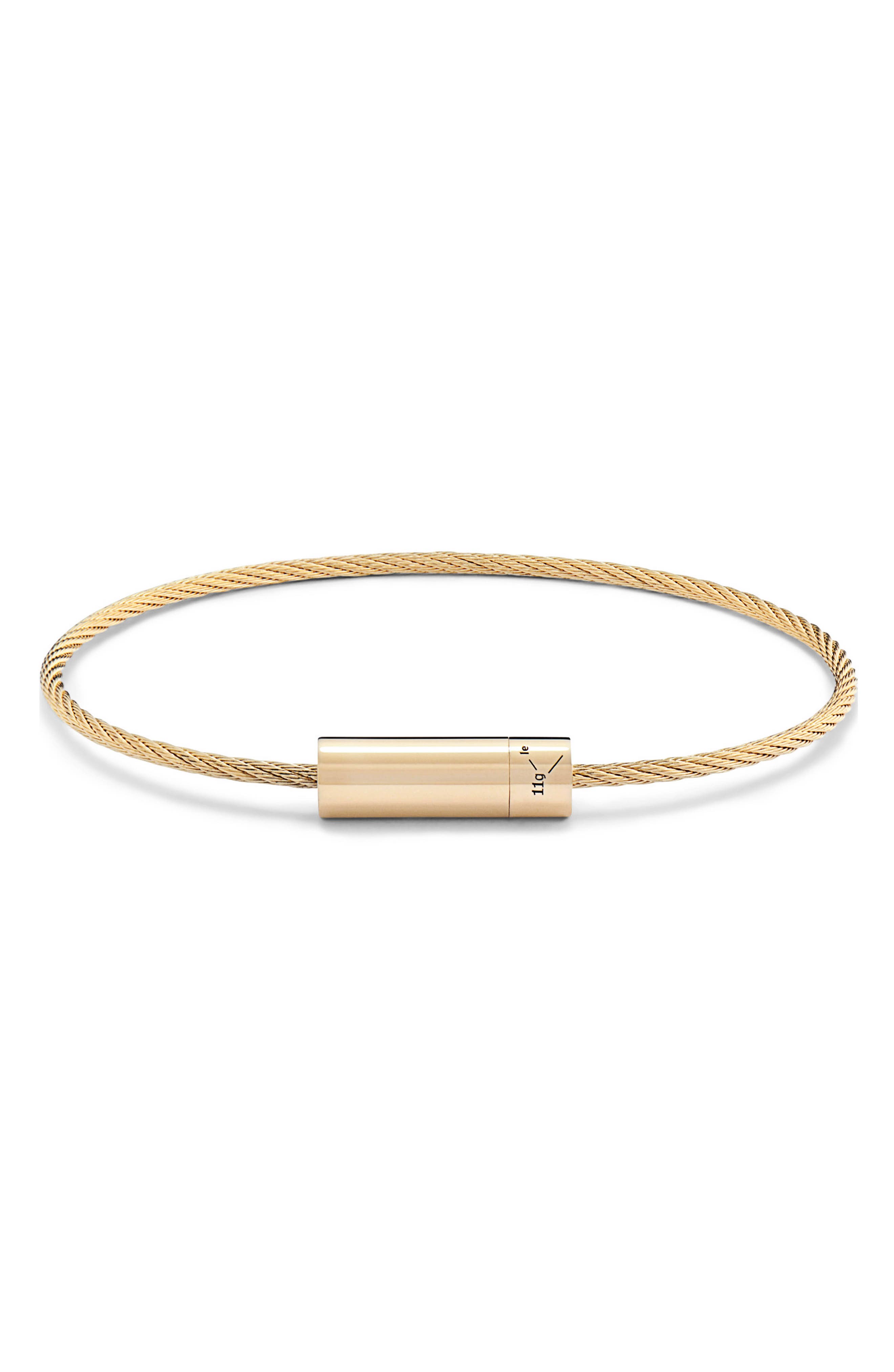 Le Gramme 18k Yellow Gold Le 15g Polished Cable Bracelet in Metallic for Men Mens Jewellery Bracelets 