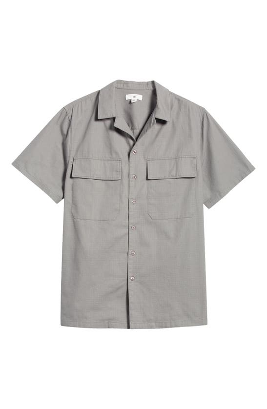 Shop Bp. Utility Camp Shirt In Grey Steel